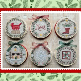 Christmas Mini-Rounds cross stitch pattern from Waxing Moon Designs WMD-234