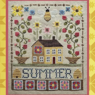 Summer Saltbox cross stitch pattern from Waxing Moon Designs WMD-238