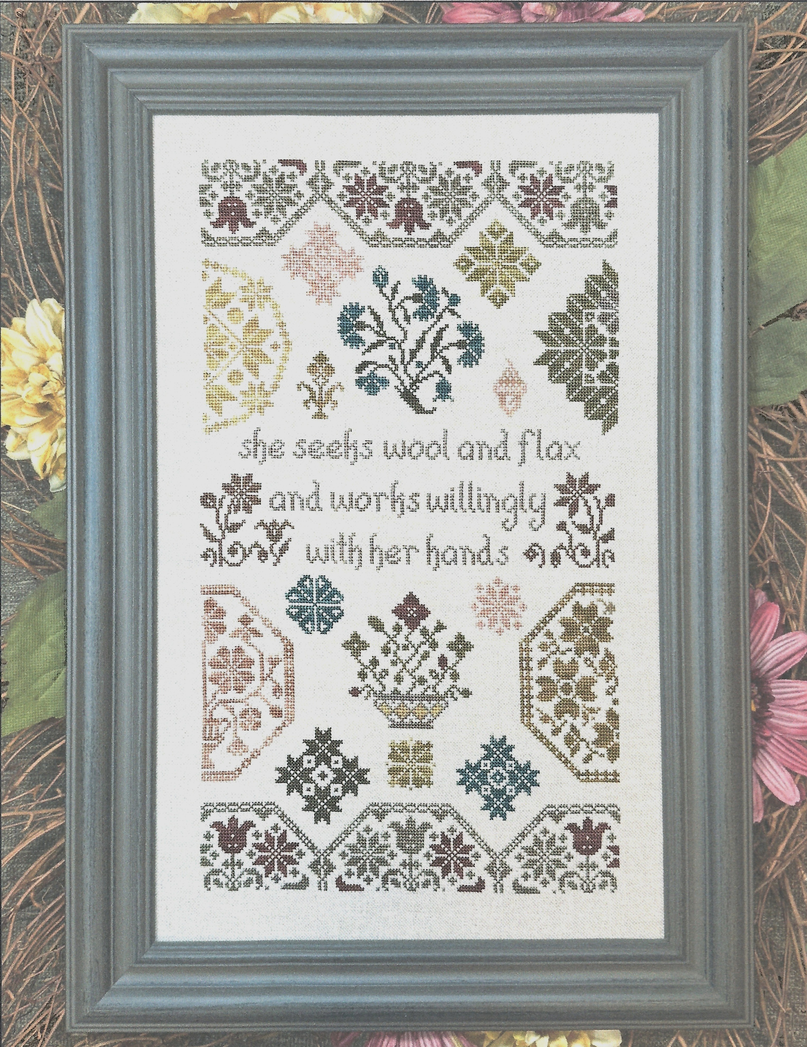 Quaker Wool and Flax cross stitch pattern from My Big Toe MBT-320