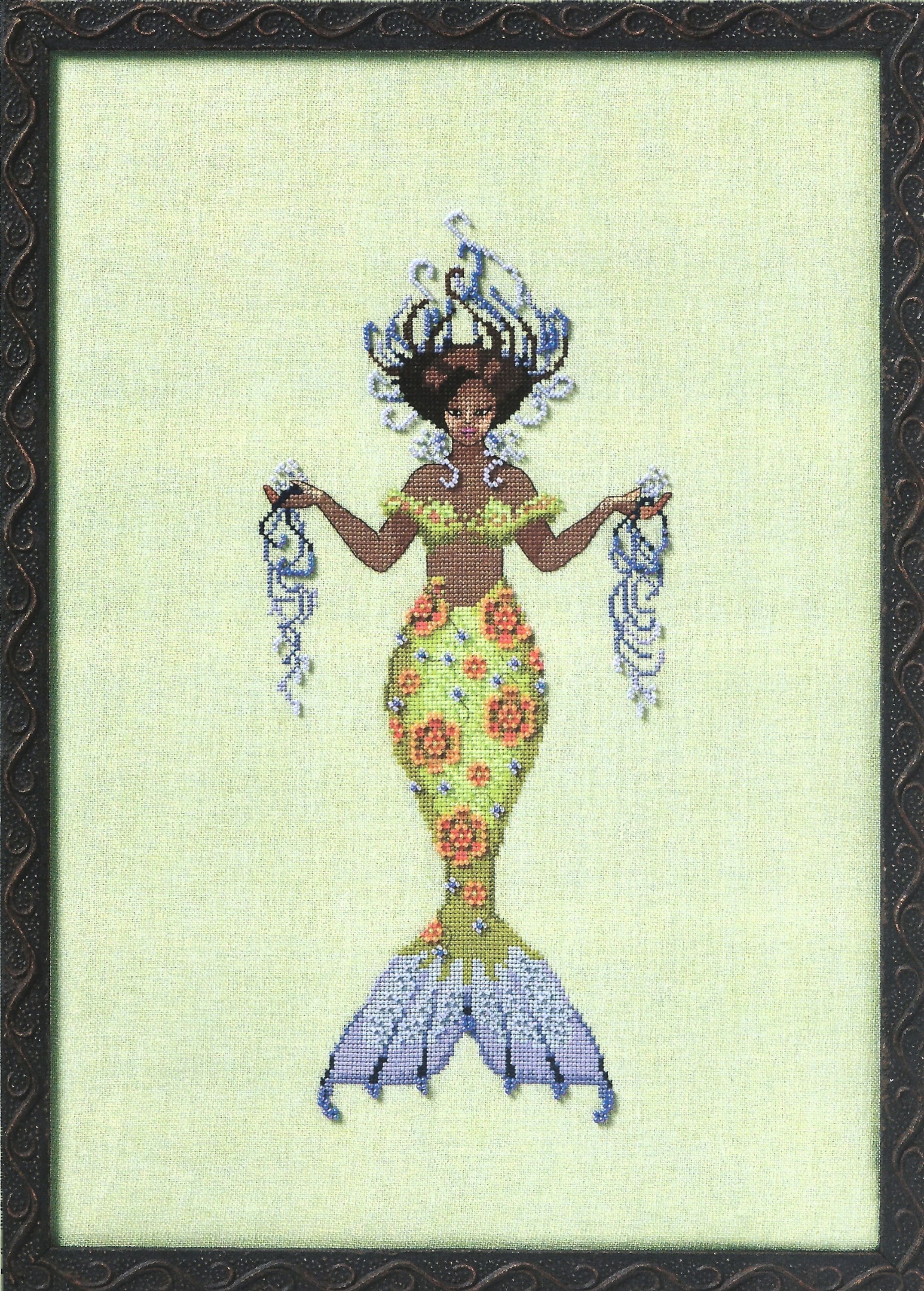 Belize Mermaid cross stitch pattern from Nora Corbett NC-375