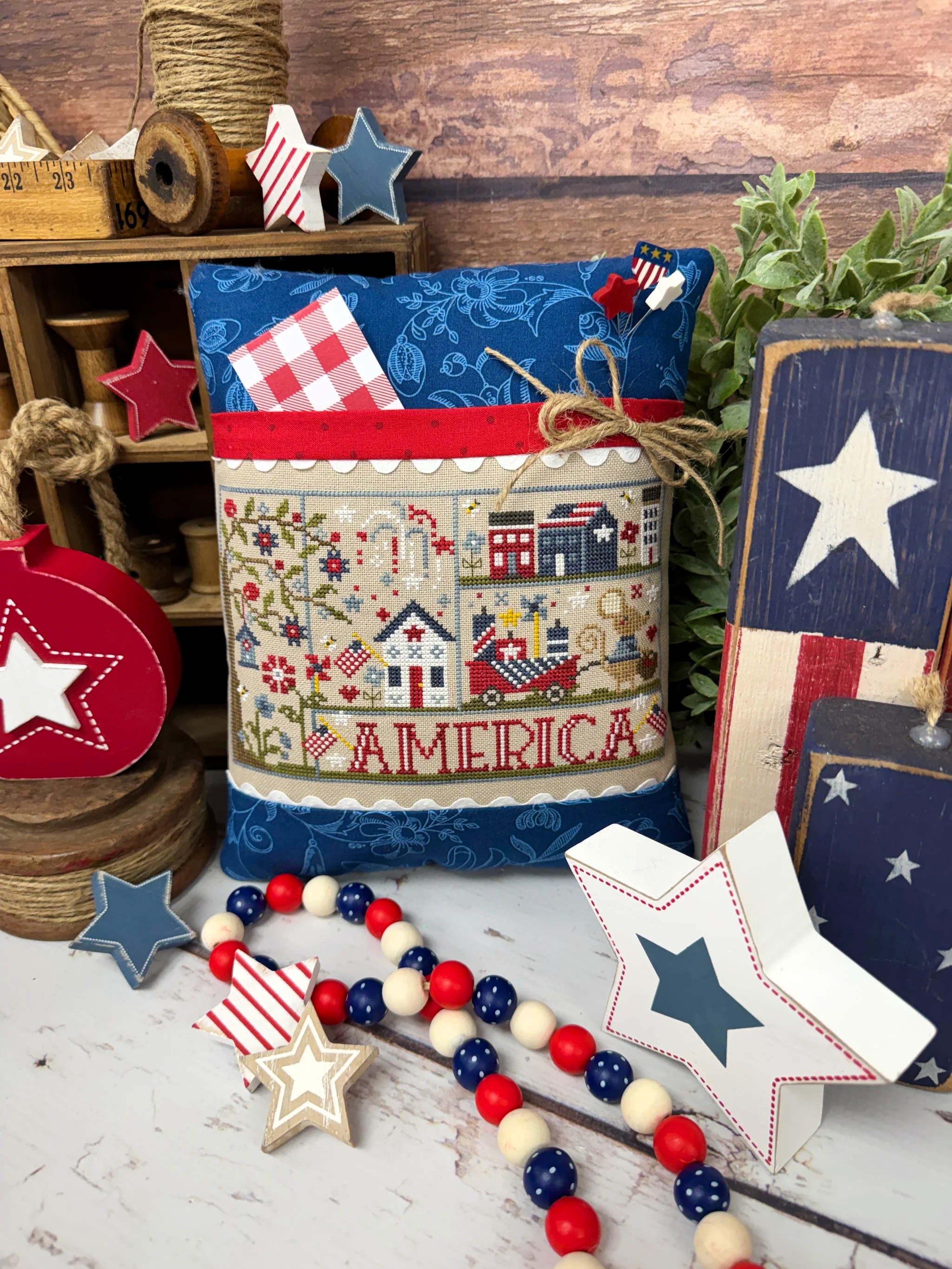 4th of July cross stitch pattern from Primrose Cottage PC-S219