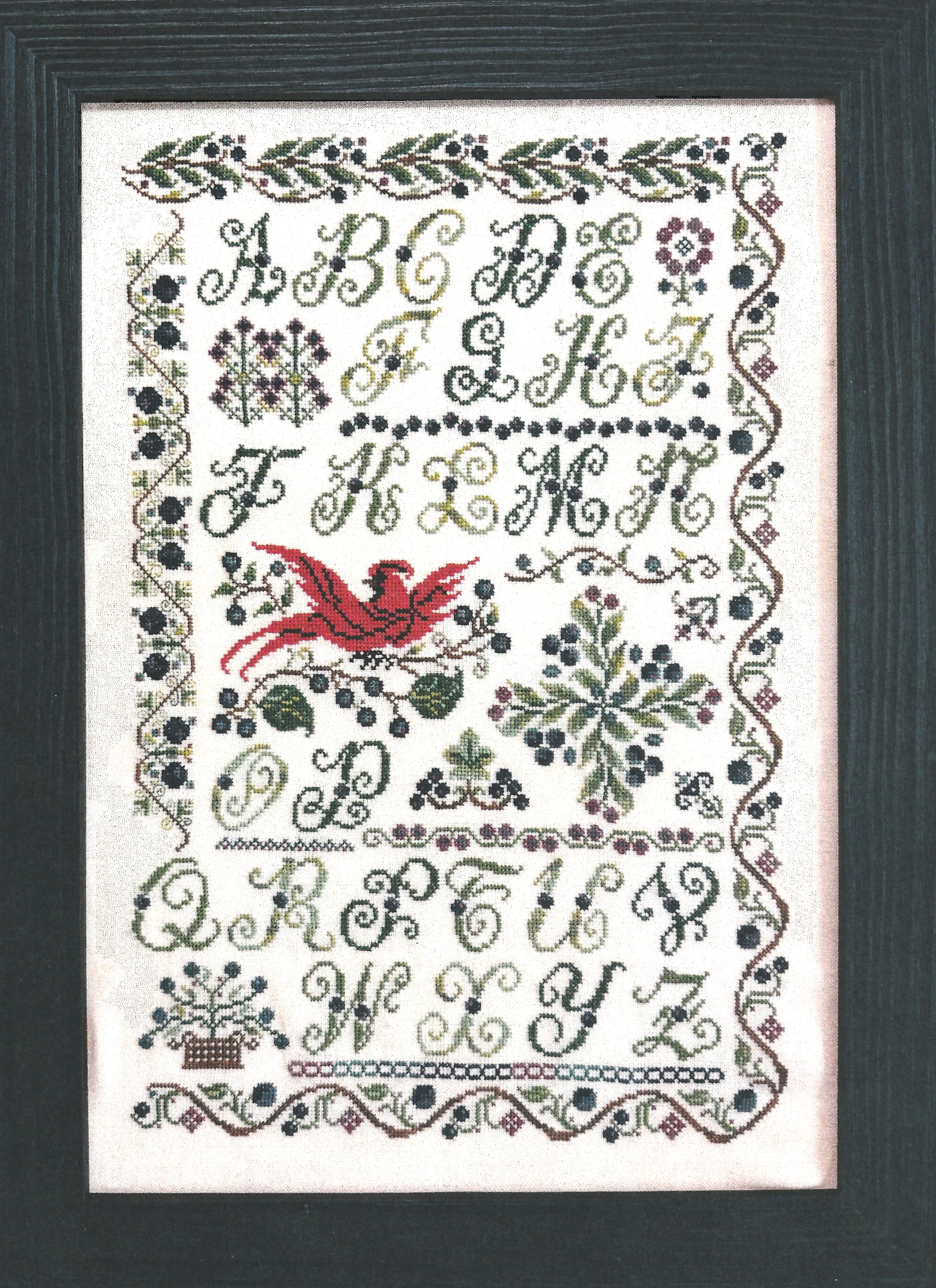 Pickin' Blueberries cross stitch pattern from Rosewood Manor RM-S1389