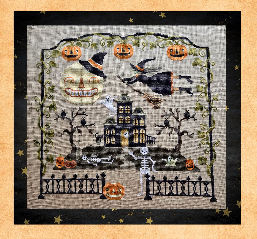 Hazel's Halloween cross stitch pattern from Waxing Moon Designs WMD-240